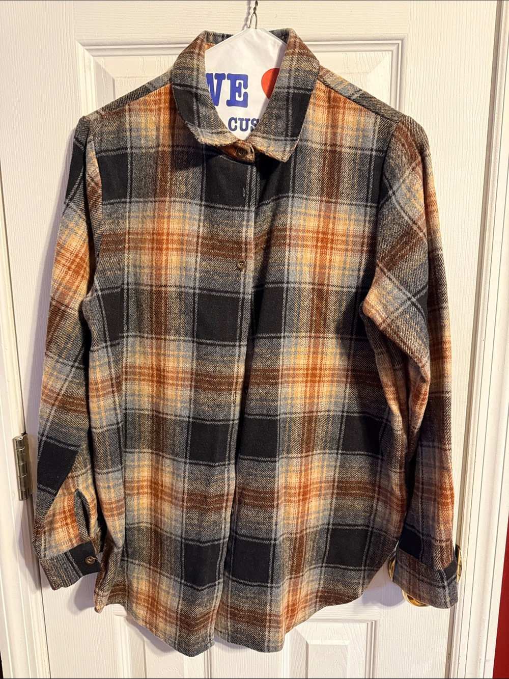 Plaid Button-Up Shirt